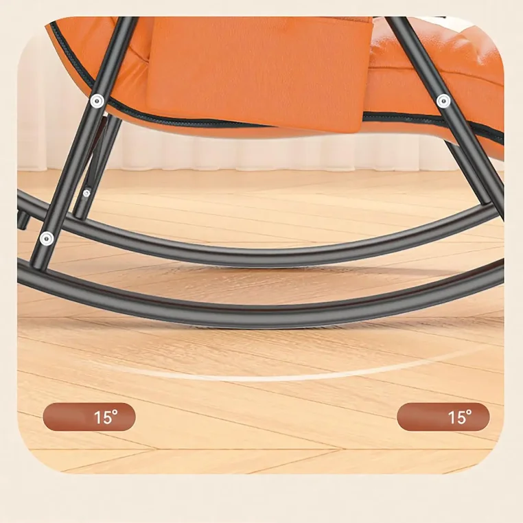 كرسي صالة هزاز متعدد الألوان مريح عالي الجودة مع زاوية خلفية قابلة للتعديل ومحمول وحقيبة تخزين #3