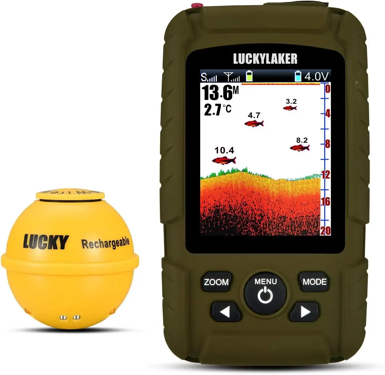 

Sonar Fish Finder Boat Depth Fishing Fish Finders Waterproof Handheld Wireless Fishing Finder Kayak Transducer De