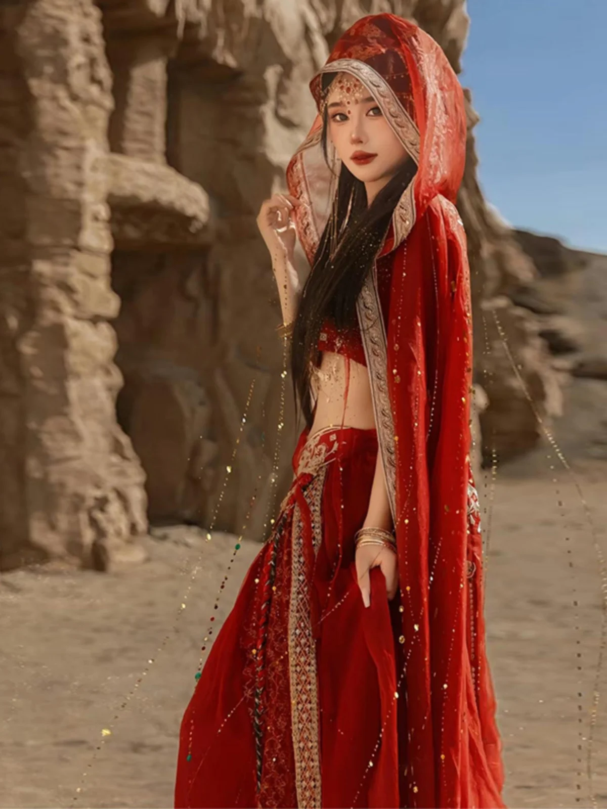 Dunhuang Kweichow Moutai Exotic Style Hanfu Western Desert Improved Han Elements Trip Shoot National Clothing