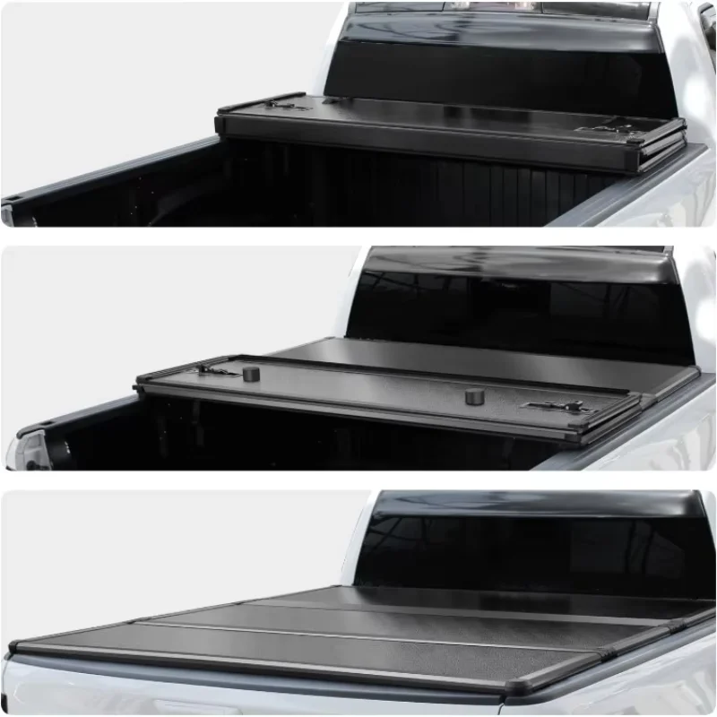 

2015-2024 Ford F150 5'5"Bed (66"),Hard Shell Folding Truck Bed Tonneau Cover|Fits