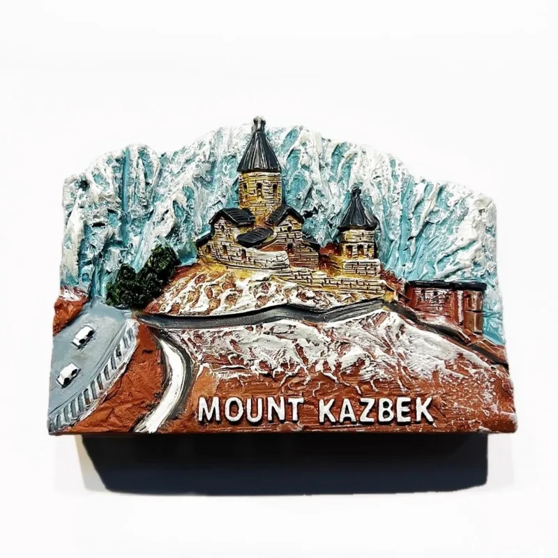 

Georgia Fridge Stickers Mount Kazbek Gergeti Trinity Church Souvenirs Sighnaghi Pheasant's Tears Winery Fridge Magnets Gifts