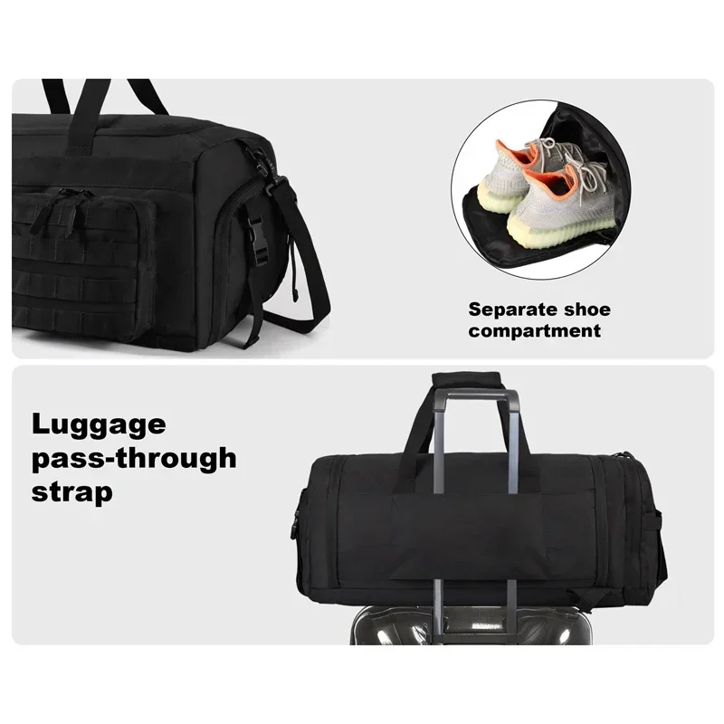 50L Sport-Reisetasche Molle Taktischer Rucksack Fitness-Tasche Große Reisetasche für Camping, Jagd und Angeln – Detail 4