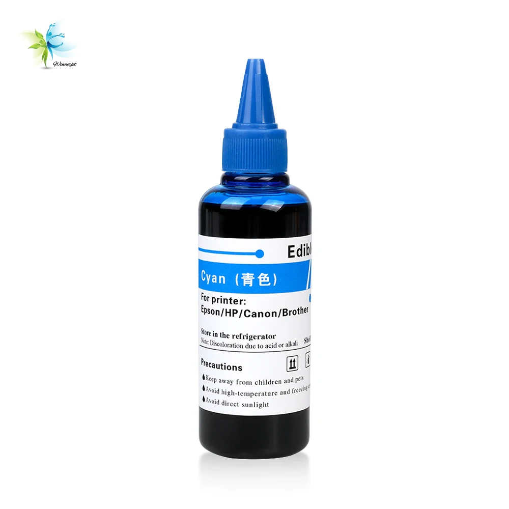 Winnerjet 100ml Decorative ink refill ink bottles for Epson hp Canon Brother etc ink printer and for some coffee printers
