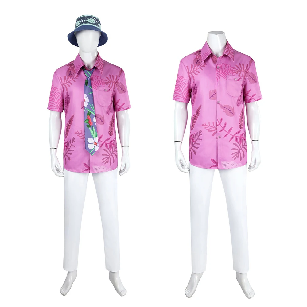 

Nick Cosplay Anime Costume Men Fancy Hawaii Printed Shirt Pants Tie Hat Suit Halloween Carnival Summer Party Disguise Streetwear
