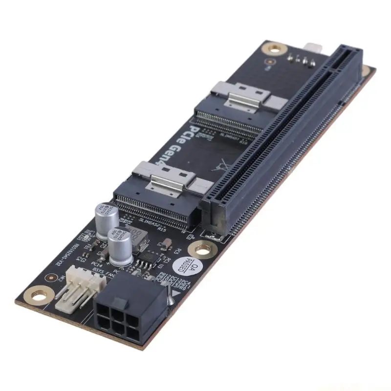 

PCIe4.0 to SFF-8654 Expansion Conversion Board Two SFF-8654-8i Input Support PCIE X16 Extension