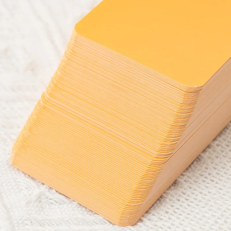 10/30/60pcs Color Word Card Kraft Paper Card Postcard Retro Blank DIY Handwritten Note Writing Card Label Bookmark Learning Card