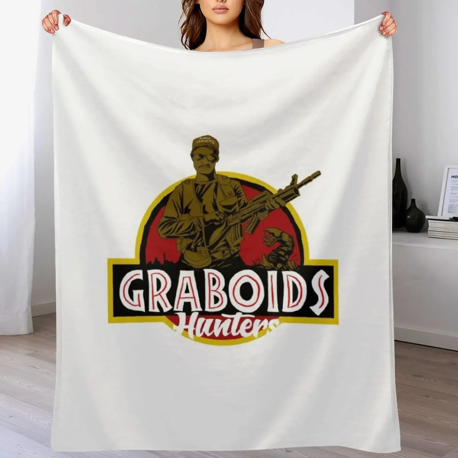 

Tremors Graboids Hunters Classic T-Shirt Throw Blanket Faux Fur Soft Warm Blanket for Bed