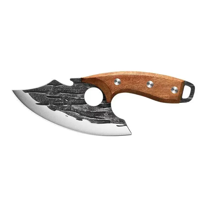 Cuchillo de corte de carne forjado a mano para exteriores, cuchillo profesional para matanza, venta de carne, nuevo