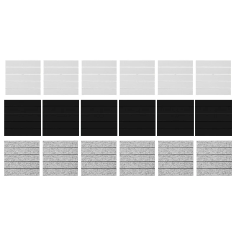 

12PCS Acoustic Foam Wall Tiles Soundproof Foam Panels Acoustic Treatments Wall Tiles for Quiet Study Spaces and Library 918D