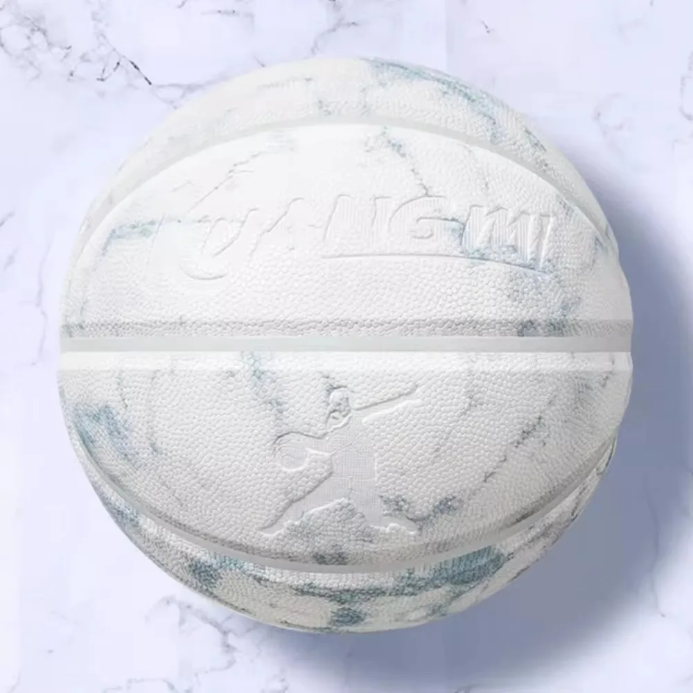 Kuangmi Original Street Ball Marble Veins PU Leather Basketball Size 7 for Game Training Indoor Outdoor Sport Equipment