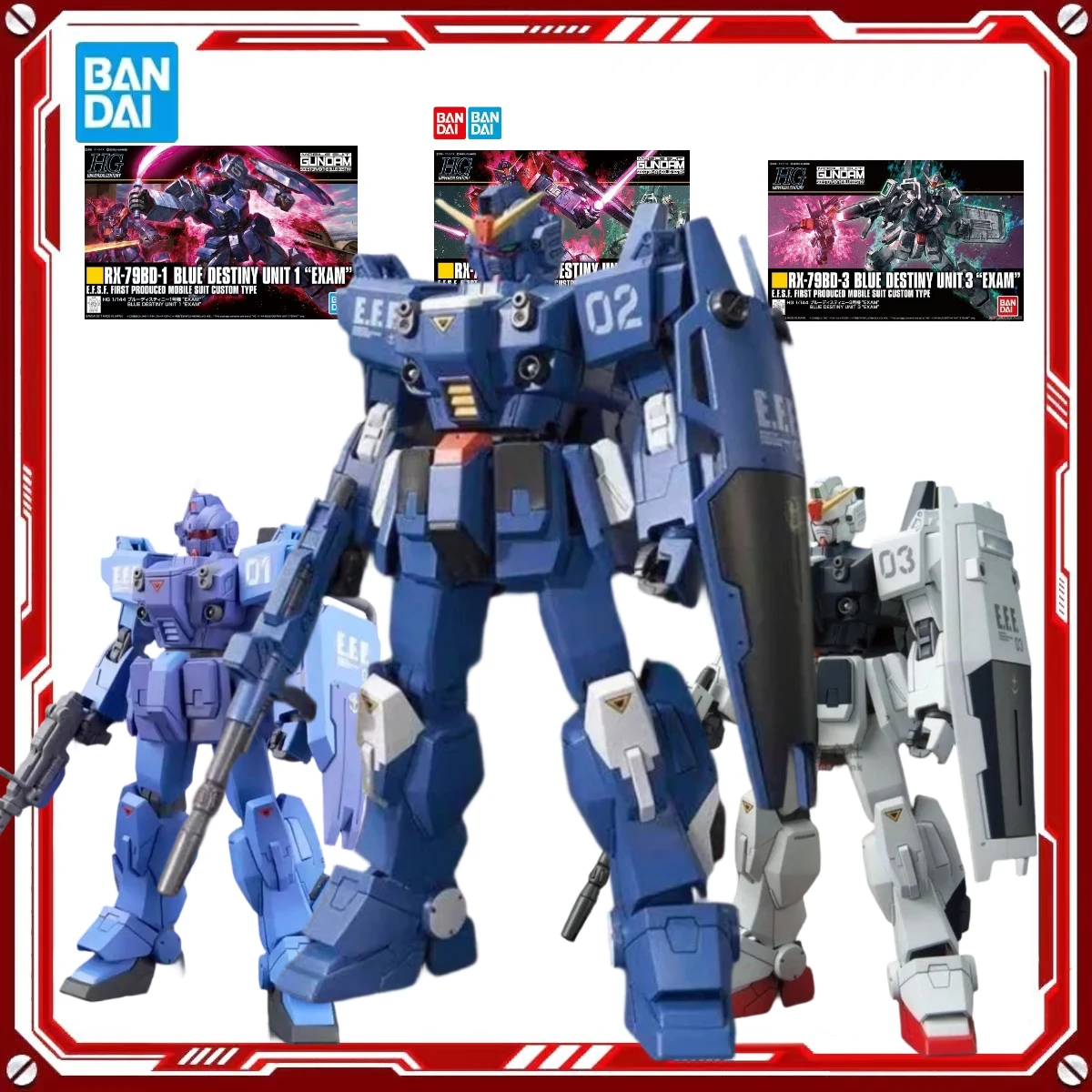 

Оригинальные фигурки Bandai Blue Destiny Gundam: Модели мобильных костюмов Gundam (1/2/3), аниме-фигурки, коллекционные модели, игрушки, подарок
