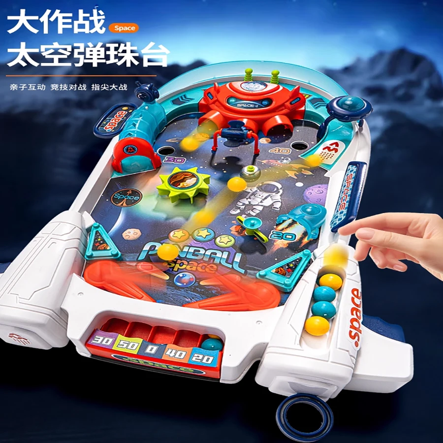 

Kid's Mini Pinball Machine, Spaceship Table Marble Games Console, Children's Puzzle Toys, Birthday Gifts, Exercise Concentration
