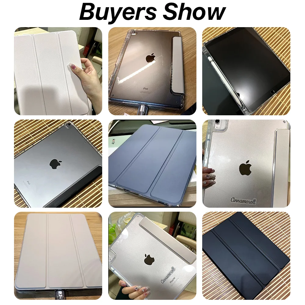 For iPad Case Air 4 5 Pro 11 9th Generation Case For iPad Accessories 10.2 7th 8th 9th 2018 9.7 5th 6th Transparent Cover Funda