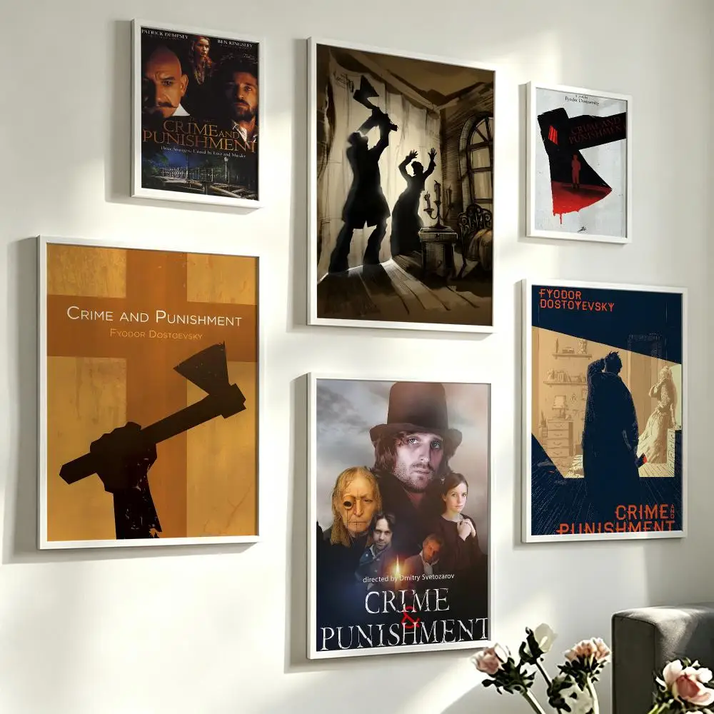 Aesthetic Wall Art Poster Trendy series Crime and Punishment Poster for Bedroom Dorm Room Home Decor Large Wall Picture Print