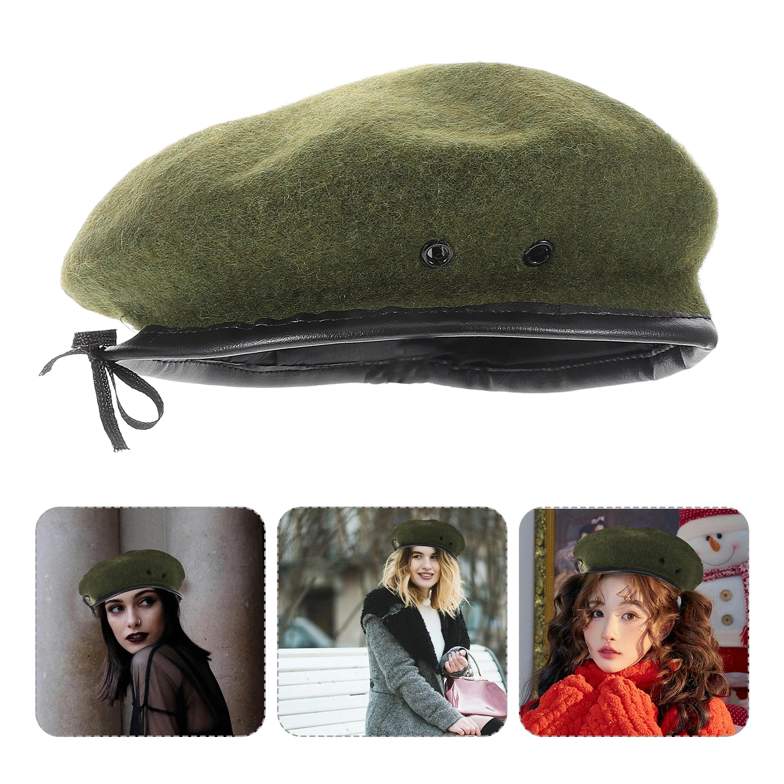 

Retro Hat Hats for Men Fisherman Beanie Navy Cap French Beret Woolen Army Fleece Elder Brown Fiddler