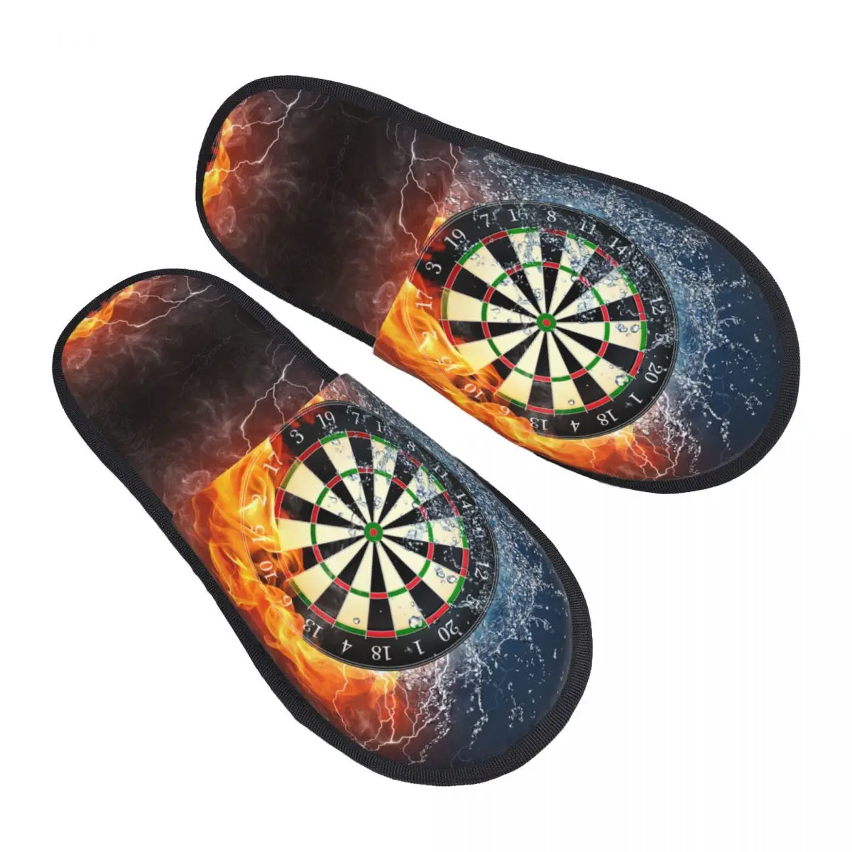 

Custom Darts Board Soft Memory Foam House Slippers Women Arrow Archery Target Darts Board Cozy Warm Anti-skid Sole Slipper