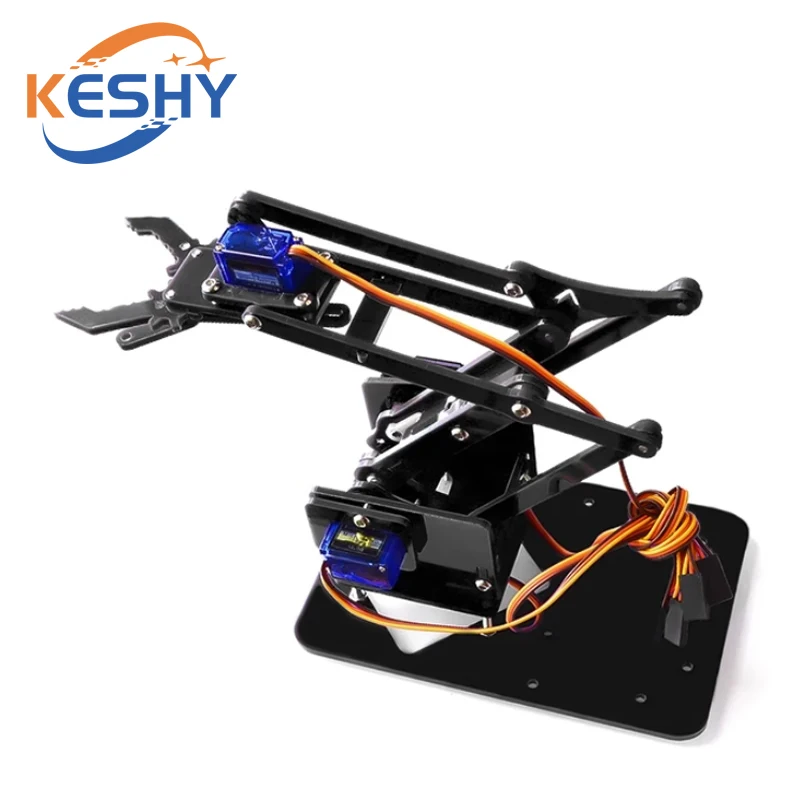 SG90 MG90S 4 Dof Unassembly الاكريليك الميكانيكية روبوت مناور مخلب عدة لاردوينو روبوت الذراع مجموعة البخار برمجة روبوت الذراع #3