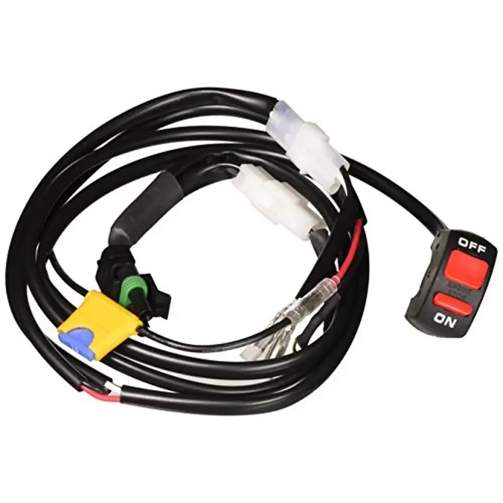 

Универсальный комплект переключателей жгутов проводов для внедорожного велосипеда, 12 В постоянного тока, ручное управление, сделанный из США, черный одинарный терминал