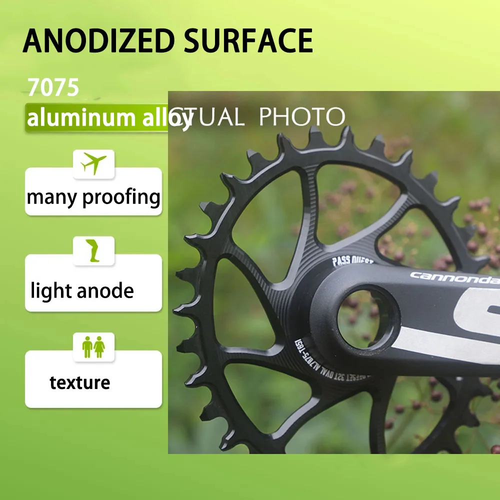 Couronne à montage Direct pour Cannondale Si Ss 0mm 3mm, décalage argenté, plateau large et étroit 28 30 32 34 36 38 dents