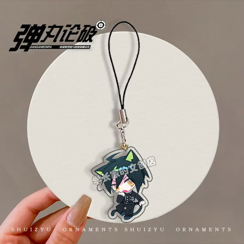 Anime Danganronpa Pingente para Meninos e Meninas, Telefone Rope Chain, Cosplay Mochila Ornamento, Komaeda Nagito, Presentes de Aniversário