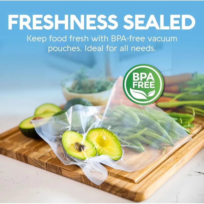 Chamber Vacuum Sealer Bags – Heavy Duty, BPA-Free, Pre-Cut Chamber Vacuum Bags for Food Preservation, Freezer Storage, Sous Vide