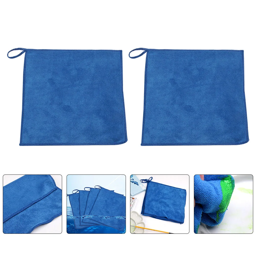 

4 Pcs Towel Cotton Cleaning Towels with Hanging Strap Small Affordable Tools Water Color Painting Professional