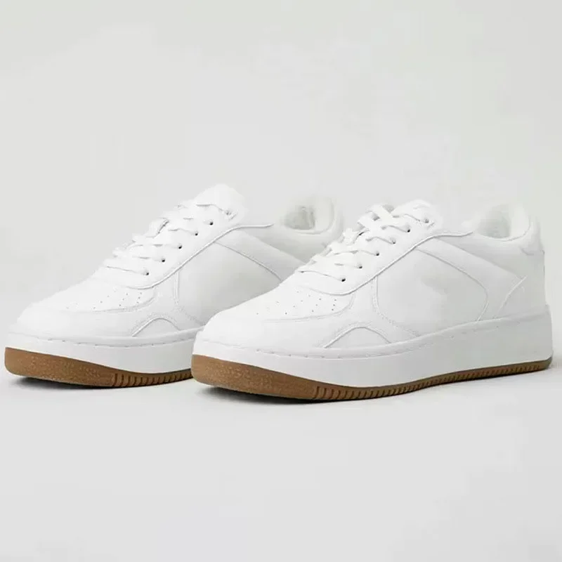 

WUNew/женские универсальные спортивные белые туфли на толстой подошве в студенческом стиле, повседневная обувь