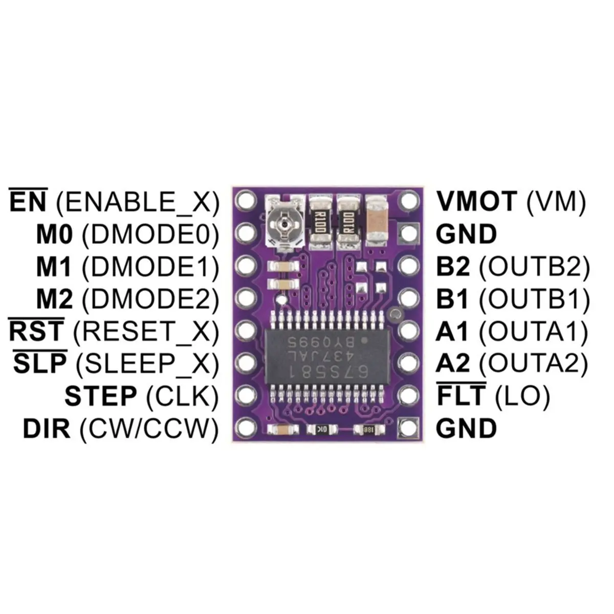 TB67S581FNG Stepper Motor Driver Module Carrier Board 2.2A 44V