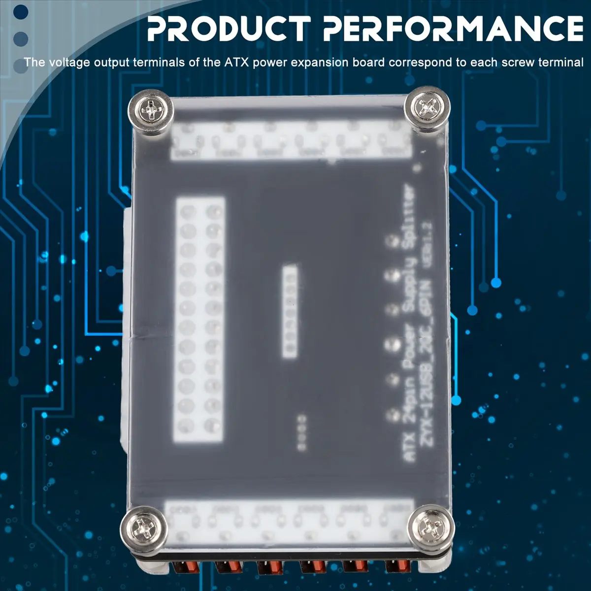 N86R ATX Power Supply Breakout Board and Case Kit with 3.3V, 5V, 12V,-12V Output Voltage and 12 Ports USB, 3A Maximum Output