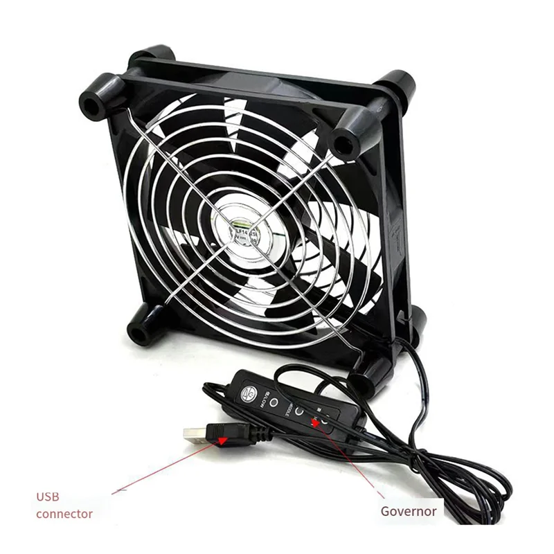 140Mm USB Computer Cooling Fan 5V Portable Quiet Fan With 3 Adjustable Speeds 2800RPM High Performance For Electronics