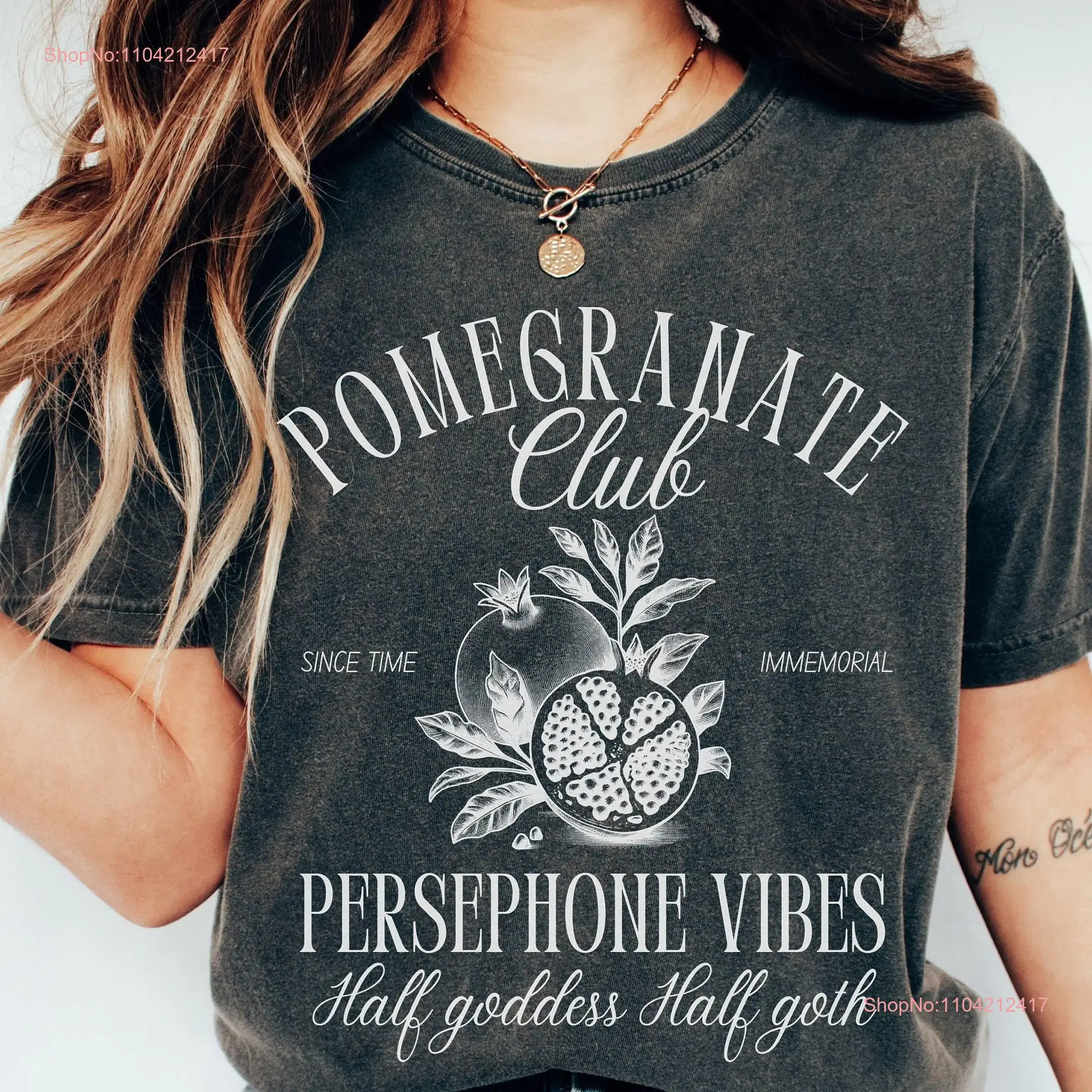 Persephone Pomegranate T Shirt s Booktok Gardening Person Greek Goddess Club For Mythology Lover Aesthetic Cottagecore FruiT