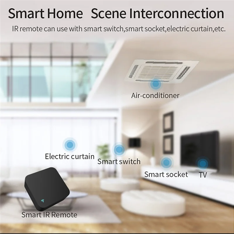 AA87 Tuya Wifi RF IR إضاءة تلفزيون للتحكم عن بعد تدعم جهاز التحكم عن بعد من Google Home بواسطة Smartlife