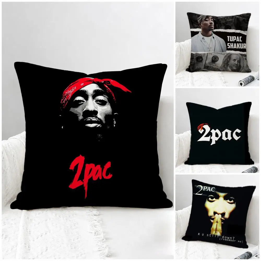 Rapper Tupac Shakur Cushion Cover Natural Linen Pillowcase Set, All-in-One Decor for Sofa, Bedroom & Chair