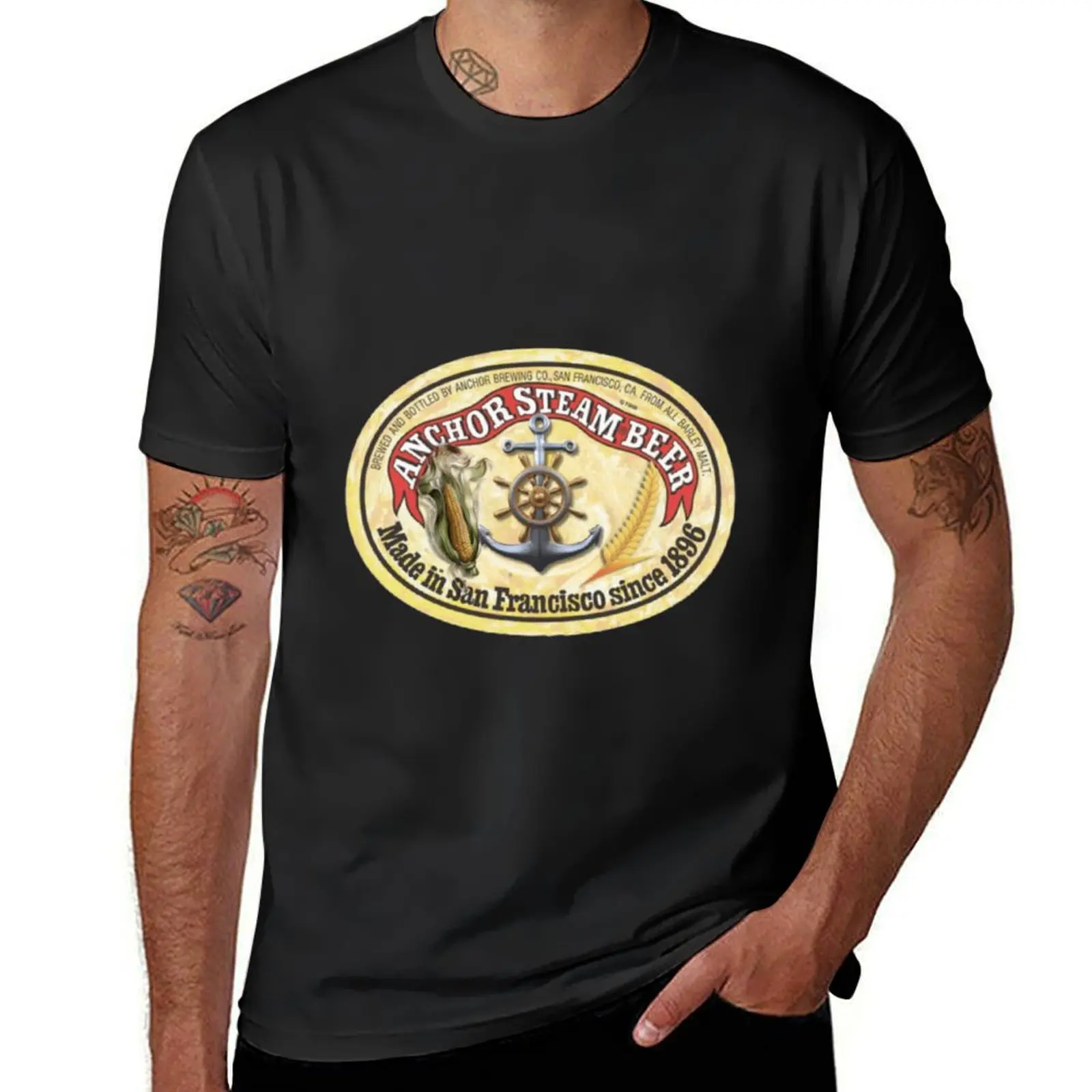 

Anchor Steam Beer T-Shirt T-shirts man designer shirts Aesthetic clothing heavyweight t shirts for men