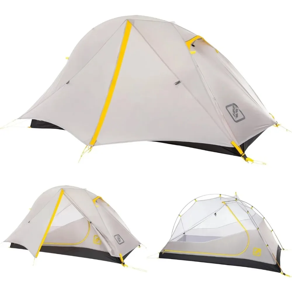 

Backpacking Tent Lightweight for 3-Season Outdoor Camping, Hiking, and Biking - Includes Footprint & Mesh Gear Loft