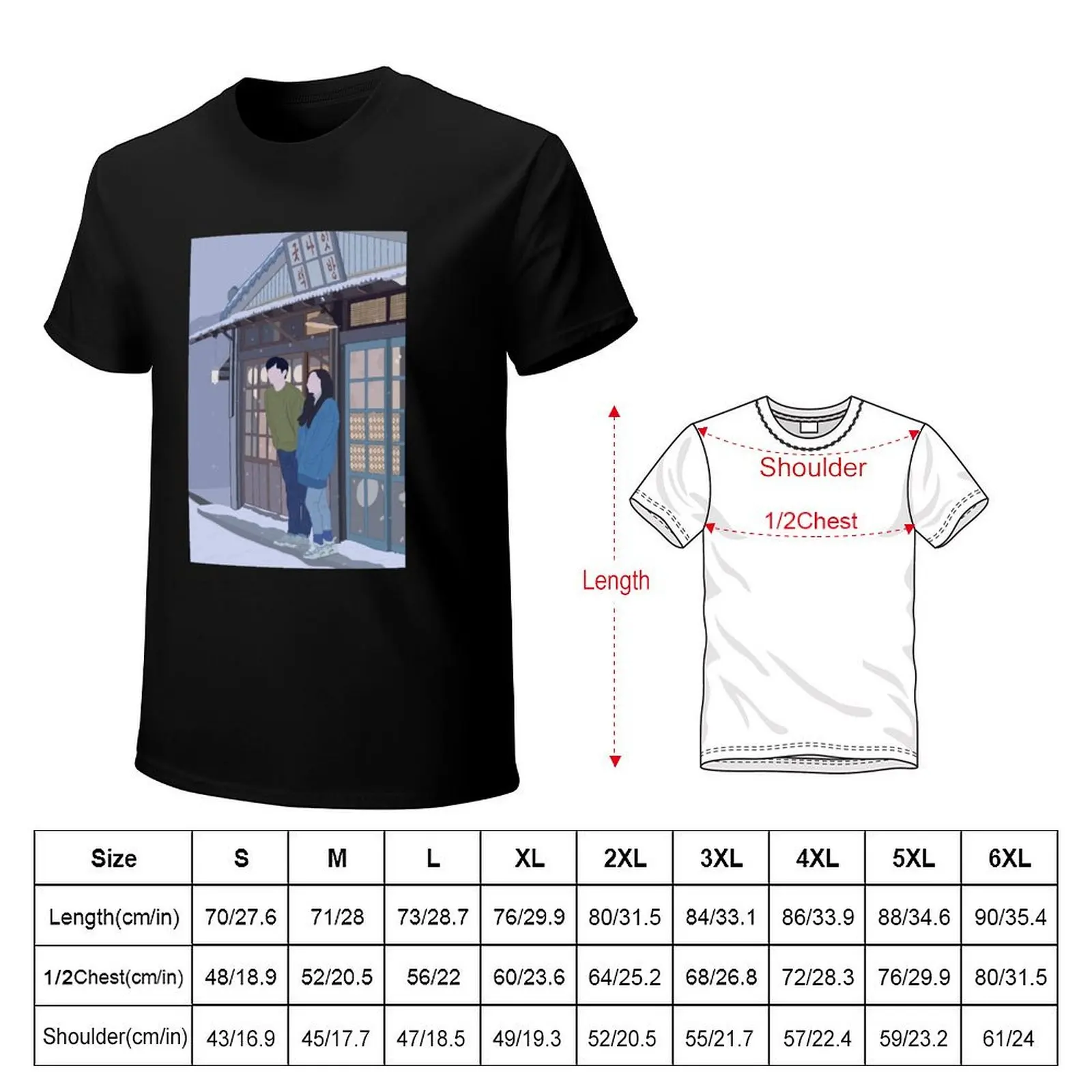 Seo Kang Joon and Park Min Young from When the weather is fine (KDRAMA) T-Shirt anime clothes heavyweights clothing for men