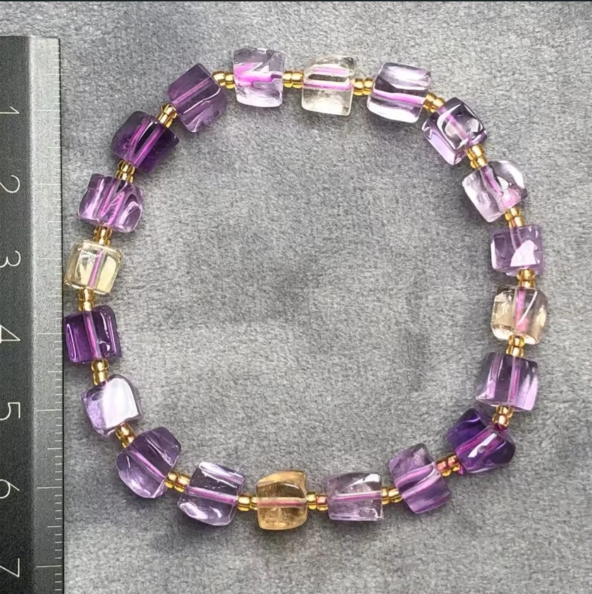 Enchanting Amethyst Citrine Bracelet: Elevate Your Style with Exquisite Purple and Golden Elegance – Perfect for Trendsetters! view 4