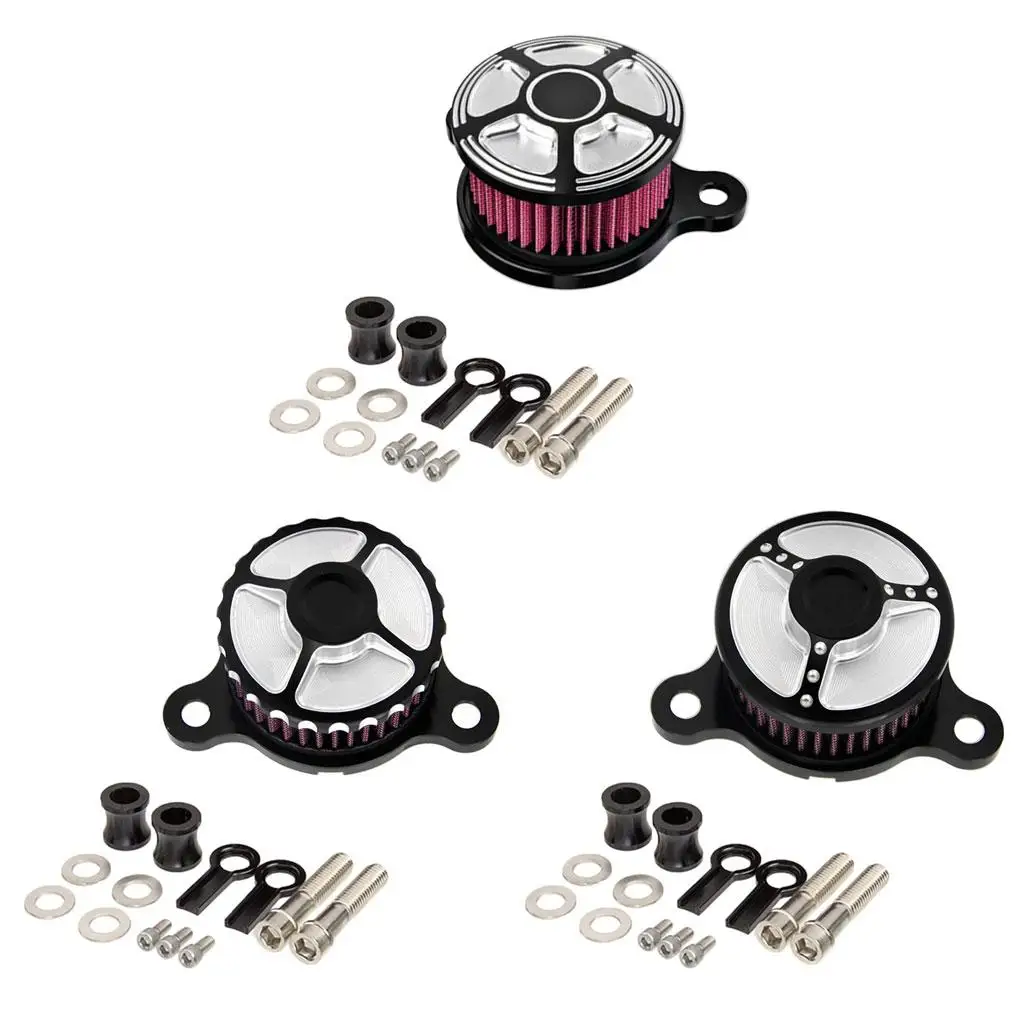 

CNC Alloy Motorcycle Air Filter Intake Element High Flow Air Cleaner Assembly for Sportster XL883 1200 48 72 1991 2017