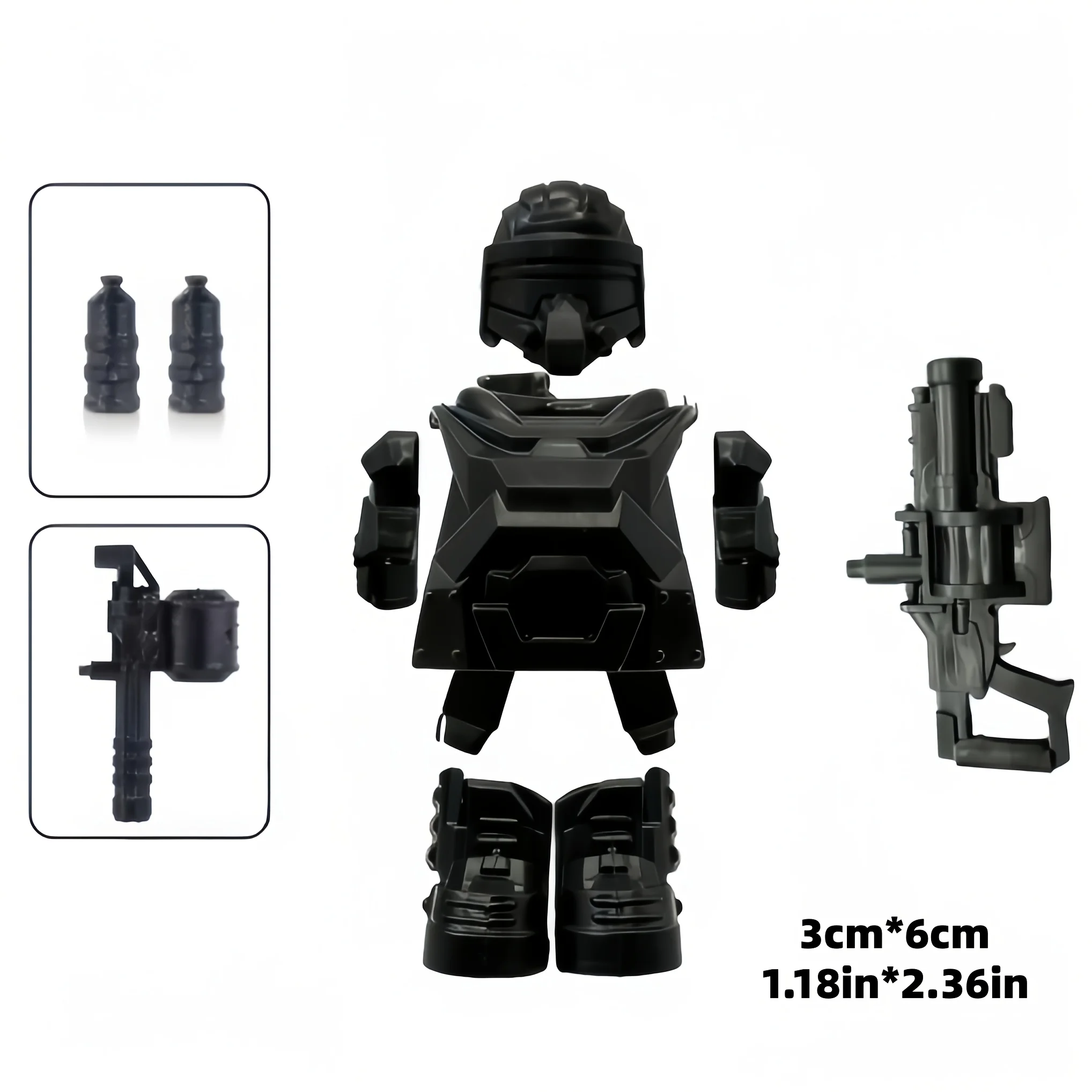 Powered Mecha Battle-Damaged Version Game Peripheral Model Assembly Figure, Suitable for Christmas Gifts/Halloween Gifts/Easter Gifts/Thanksgiving Gifts/Birthday Gifts, Perfect Home Decoration (Requires Self-Assembly)