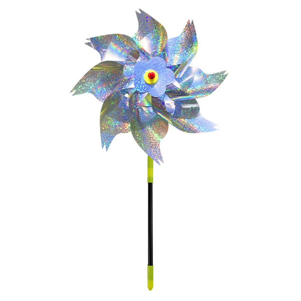 Windmill Bird Repellent Decoration Birds Deterrent Windmill Children Kids Toys Easy Installation for Outdoor Garden Lawn Yard