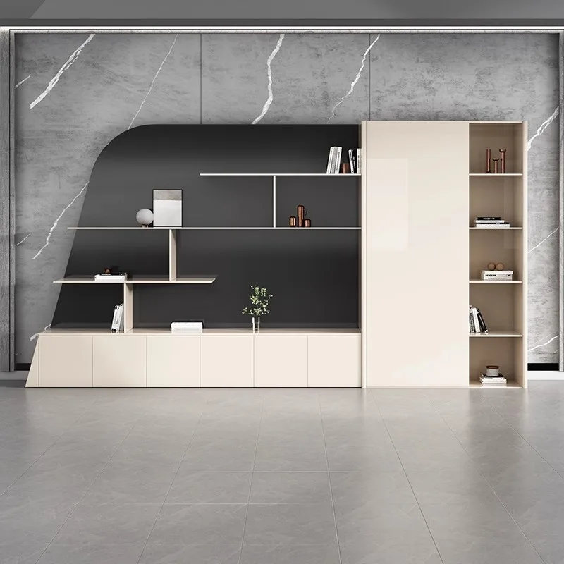 Aksesori Meja Kantor Modern Konferensi Meja Kantor Bergerak Seni Mewah Rak Buku Eropa Furnitur Escritorio Kayu Unik