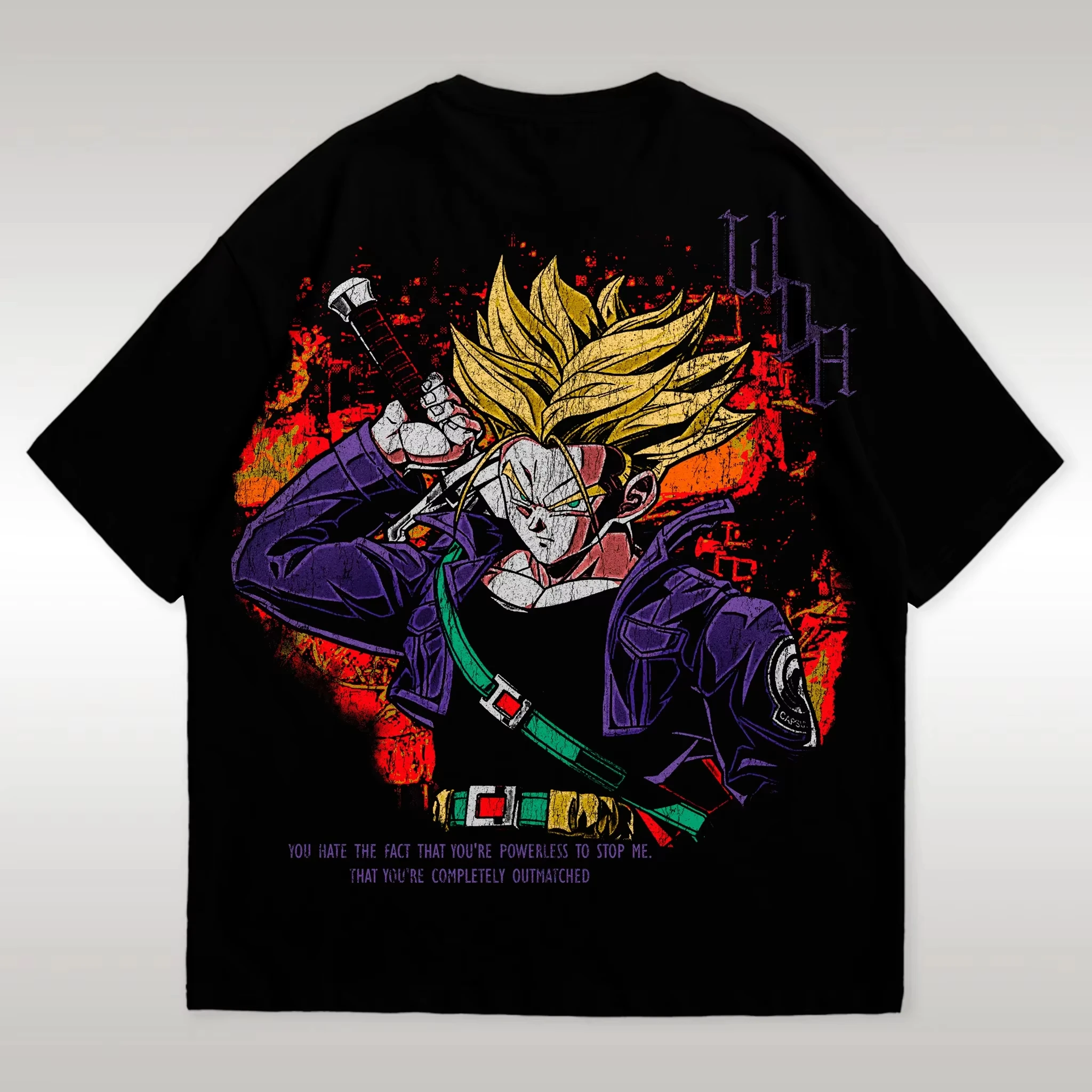 2026 New Arrival Dragon Ball Z Future Trunks Super Saiyan T-Shirt Kids/Adults Anime Tops
