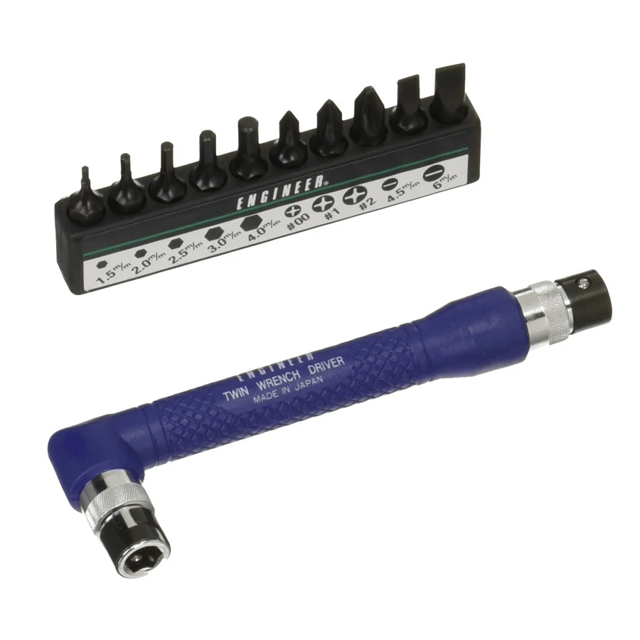 Набор компактных отверток с храповым механизмом ENGINEER с битами для работы в узком стиле, набор гаечных ключей с ручкой быстрого вращения, бит DR-05