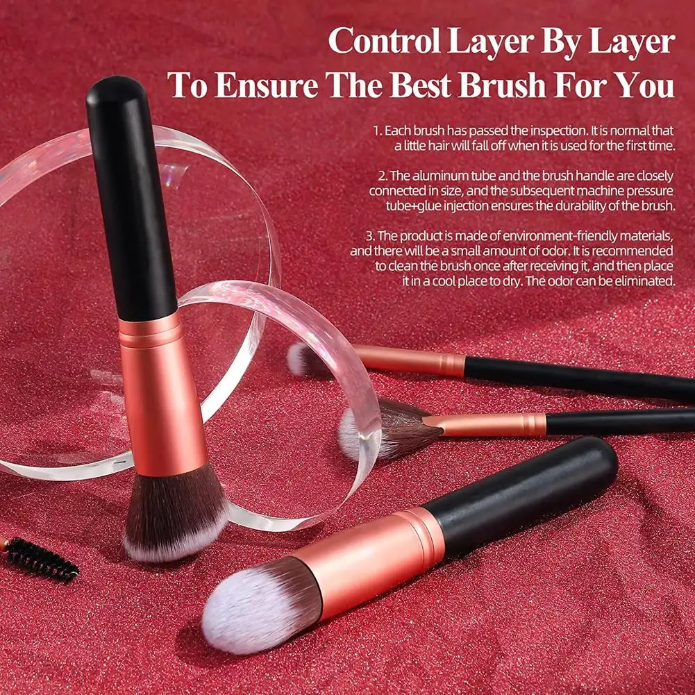 Makeup Brush Set Professional Natural Hair Brushes Makeup Set Travel Make Up Brushes Set With Case 16 Wood Handle Makeup Brushes