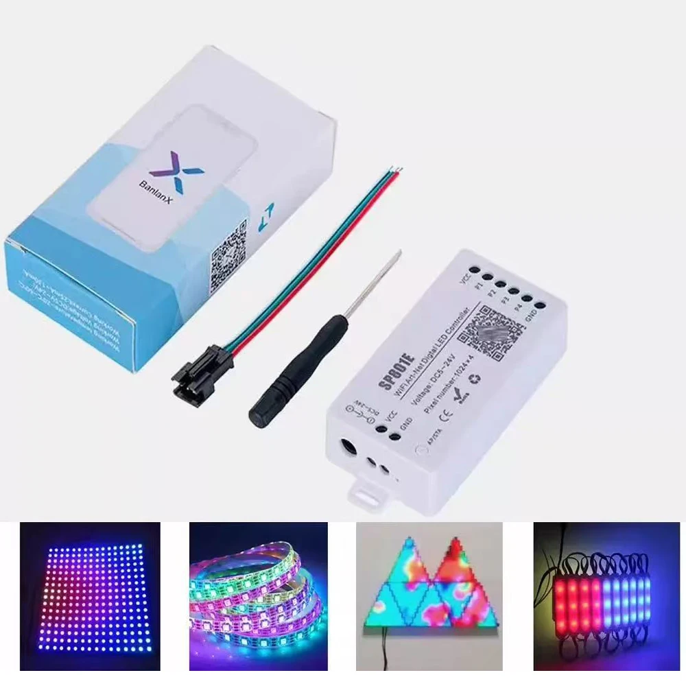 controleur-led-wifi-art-net-sp801e-dc5v-24v-pour-panneau-matriciel-led-module-led-bande-lumineuse-led-via-controle-par-application-mode-ap-mode-sta