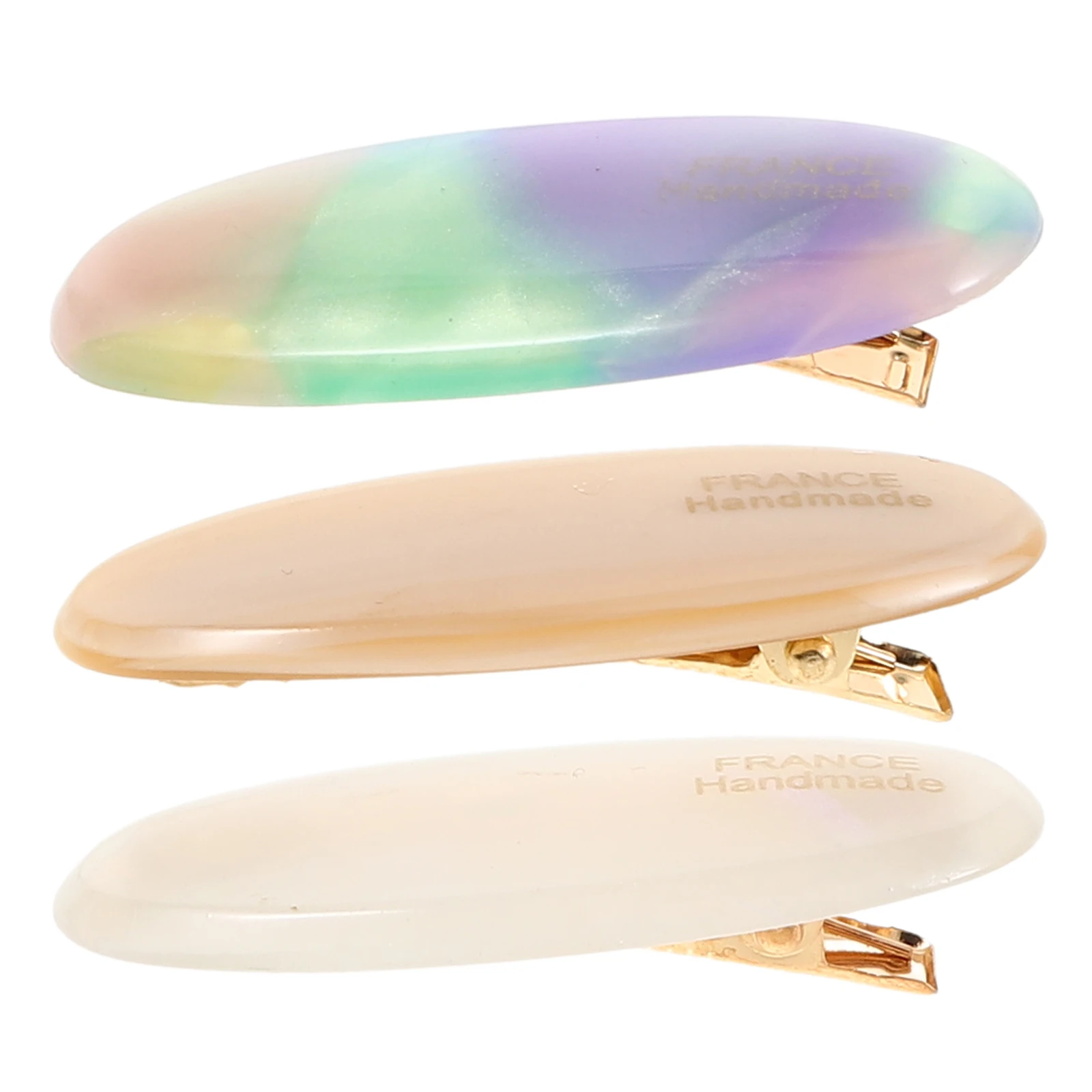 

3 pcs Retro Oval Hair Barrettes Small French Bangs Hairpin Brown Secure Clip for Women Autumn Winter Hair Accessories