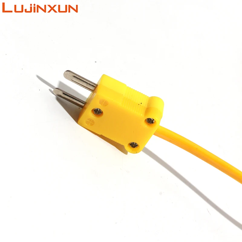Lujinxun sonda termopar circular forte série magnética rolamento sonda de temperatura tipo k plug cabeça de medição 27x20mm