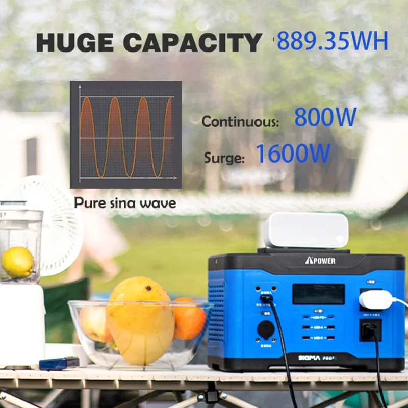 Household Emergency  Energy Storage System 800W Backup Power Solar Portable Power Stations Ups Backup Power 110v