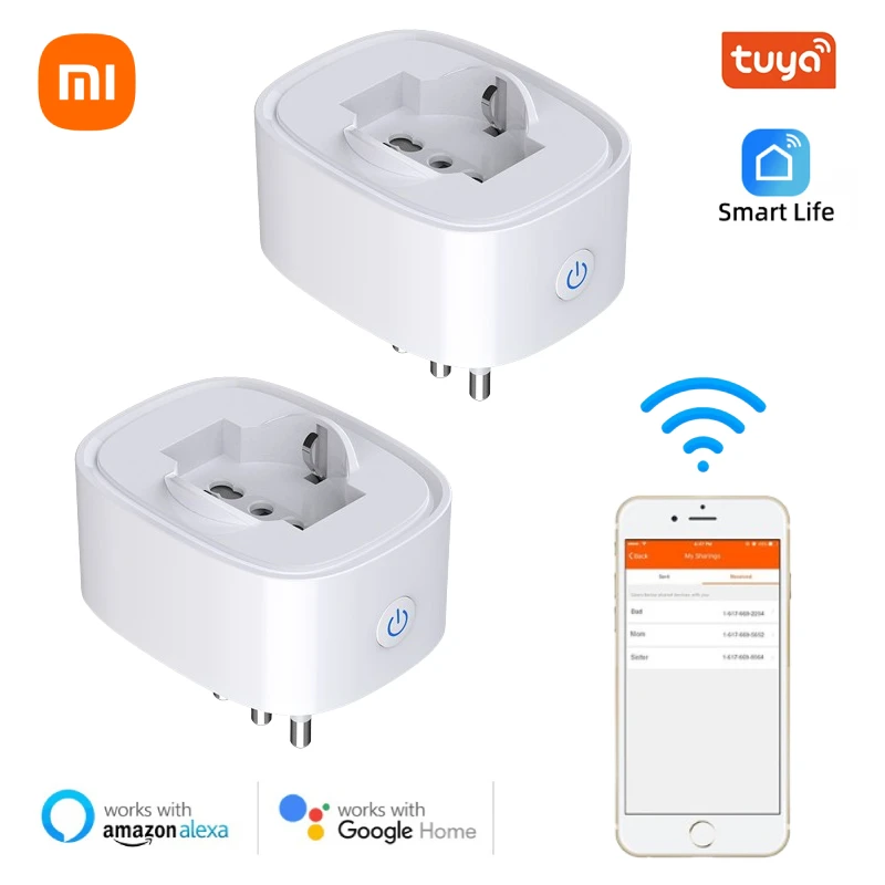 

Смарт-розетка Xiaomi Tuya, Wi-Fi, с монитором питания