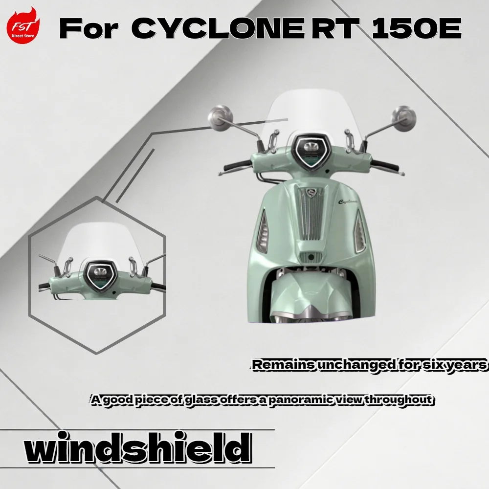 

For Cyclone RT150E Modified Heightened Clear Windshield Front Wind Deflector